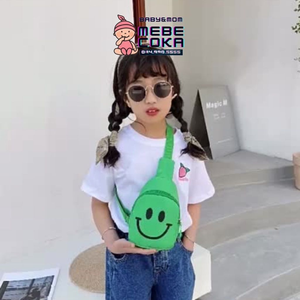 Túi đeo chéo cho bé hình mặt cười, túi trẻ em mini đi chơi – du lịch phong cách hàn quốc siêu cute, ngộ nghĩnh.