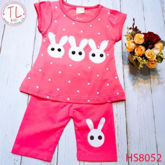 Thời trang trẻ em - Áo quần lửng hình thỏ cho bé gái-Quần áo bé gái - Bộ bé gái