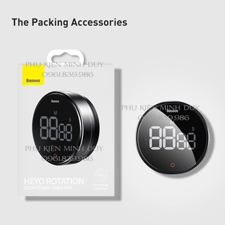 Đồng hồ hẹn giờ đếm ngược Baseus Heyo Rotation LED Countdown Timer Pro