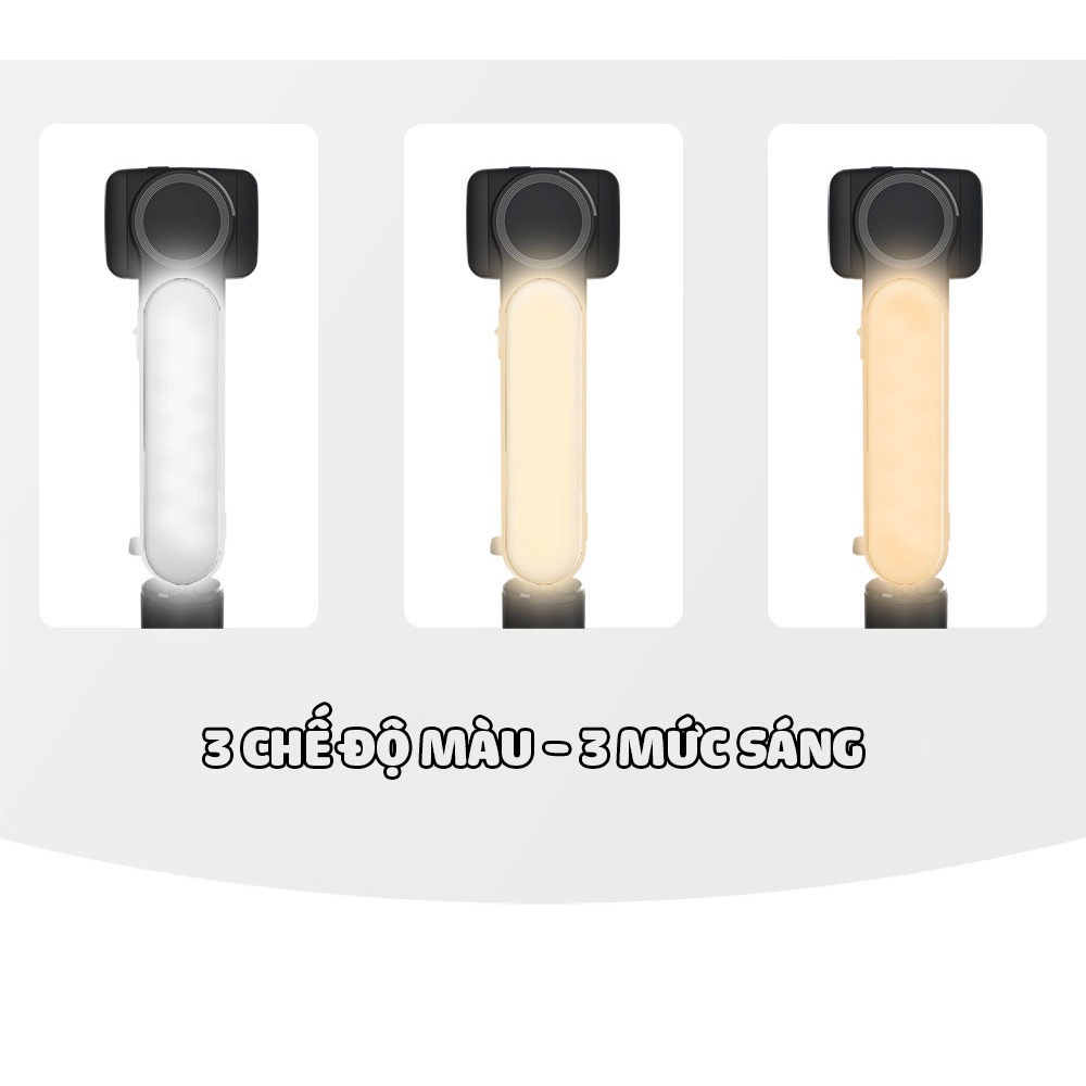 Gậy tự sướng Selfie Mini Gymbal điện thoại  L09 chống rung giá rẻ dùng quay Vlog - Tiktok Có Đèn Led gimbal