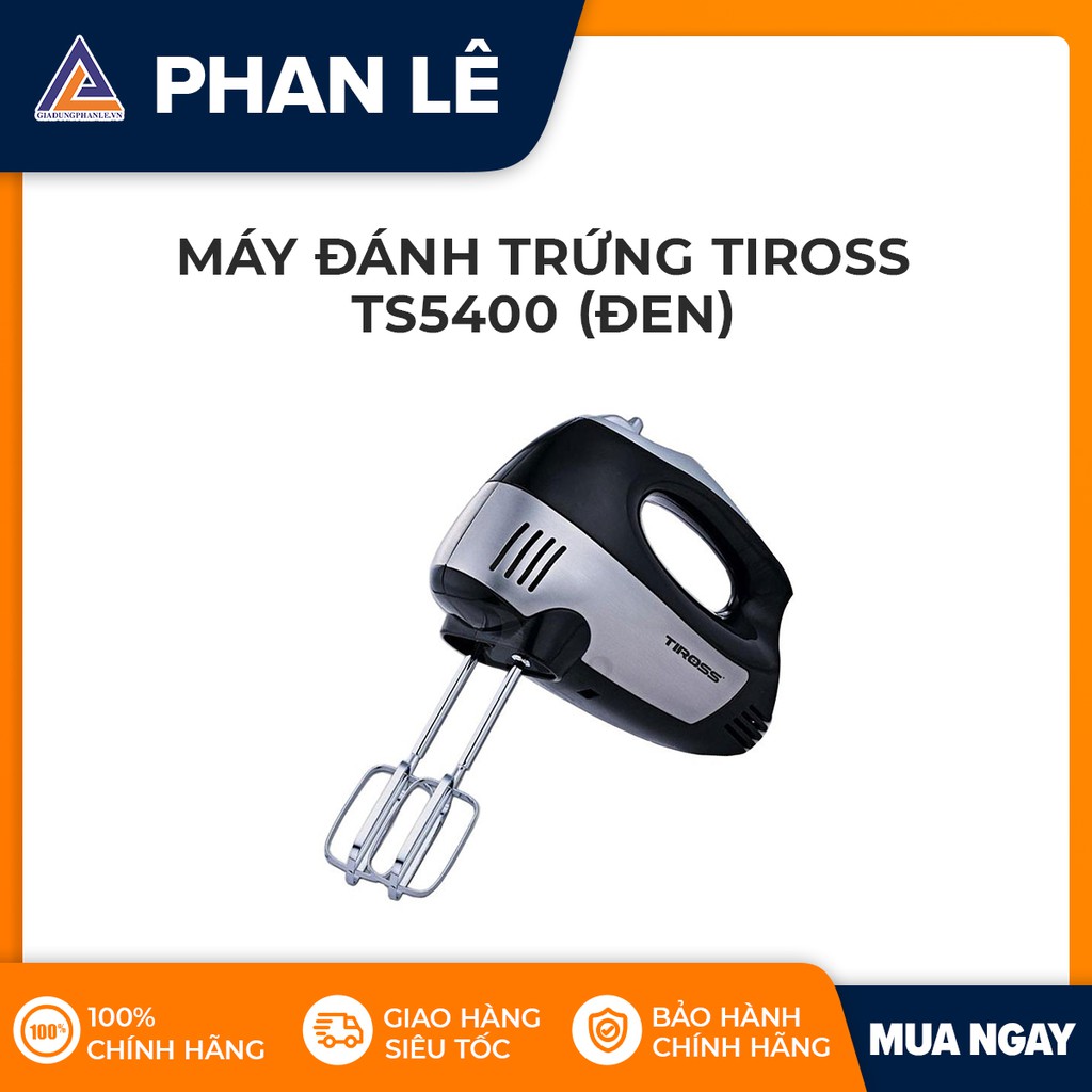 [Mã ELHA22 giảm 6% đơn 300K] Máy đánh trứng Tiross TS5400 (Đen)