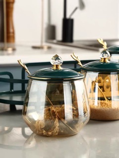 (Có sẵn ) Bộ hũ gia vị kitchen ware thuỷ tinh cao cấp