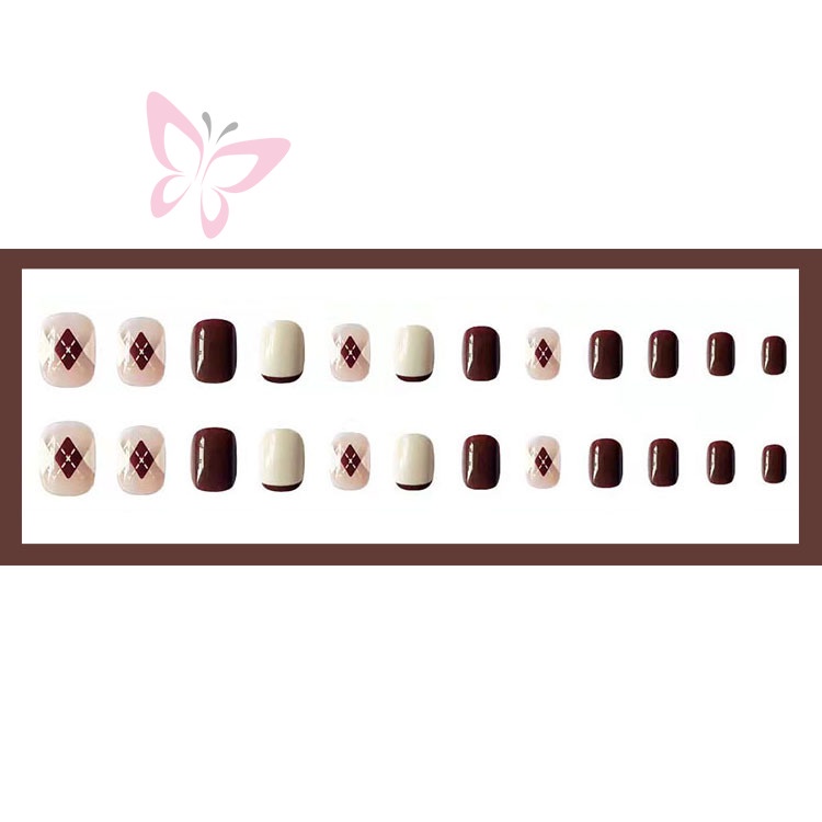 Set 24 Miếng Dán Trang Trí Móng Tay Thời Trang Thu Đông