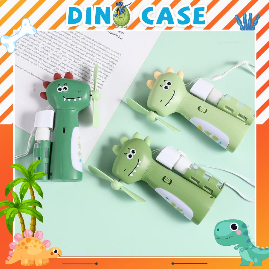 Quạt mini cầm tay phun sương cực mát hình khủng long ( Giao màu ngẫu nhiên)