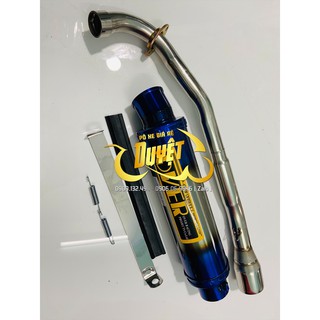 Lon pô OVER [HÌNH THẬT] Inox, Titan [GIÁ SỈ] TẶNG full lò xo + pát kẹp gắn xe Wave/Dream/Sirius/Winner/Ex150/Ex135