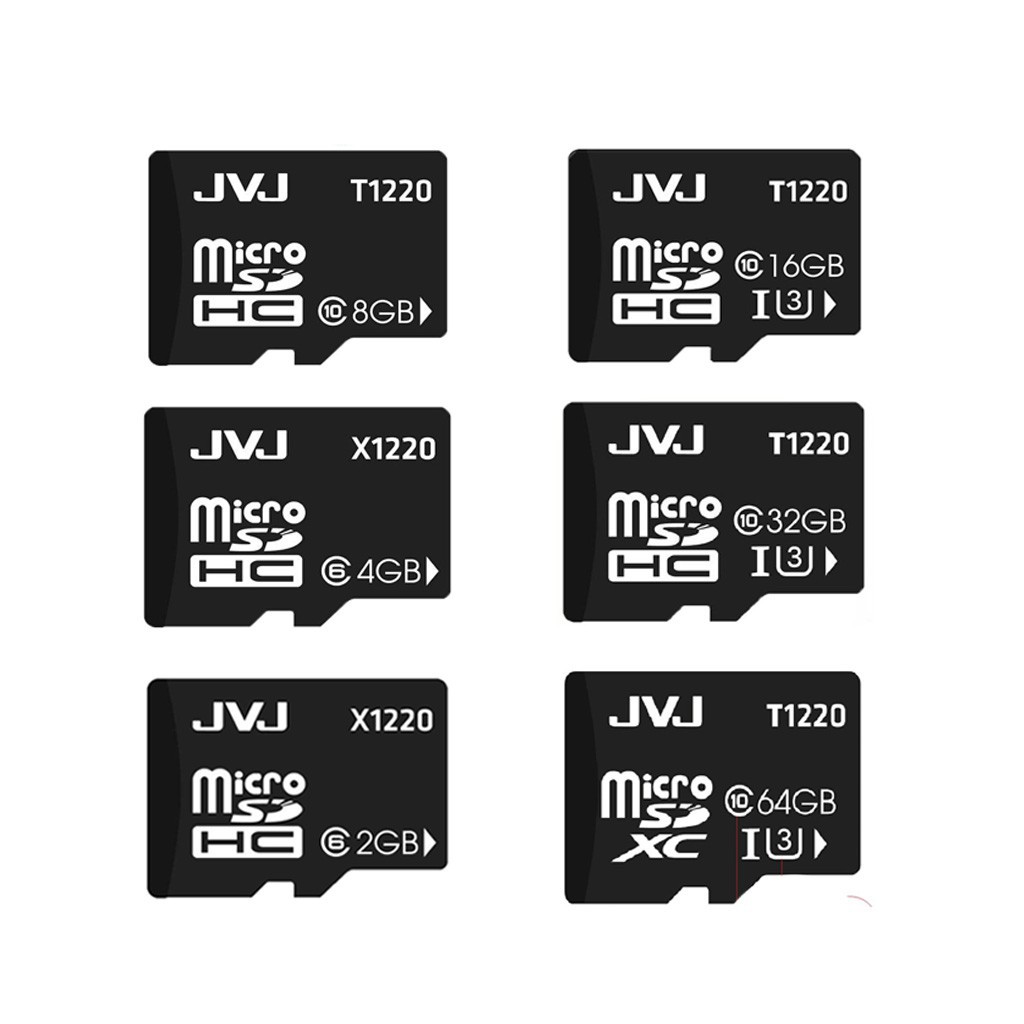 Thẻ nhớ JVJ micro SDHC 64GB/32GB/16GB/8GB/4GB/2GB chuyên dụng tôc độ cao - Bảo hành 1 năm 1 đổi 1