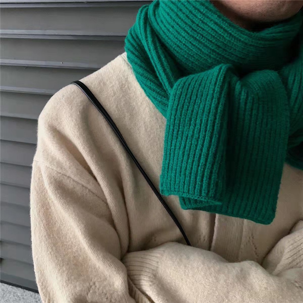 Khăn Choàng Cổ Màu Xanh Dương Thiết Kế Mới Giữ Ấm Cao Cấp Thời Trang Mùa Đông Dành Cho Nữ