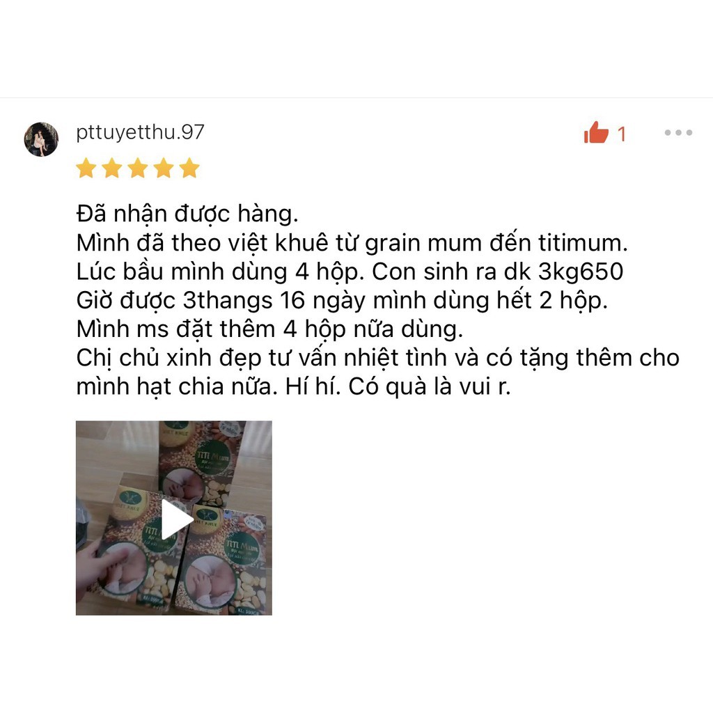 Ngũ Cốc Lợi Sữa Việt Khuê TiTi Mum 1 hộp 500gr