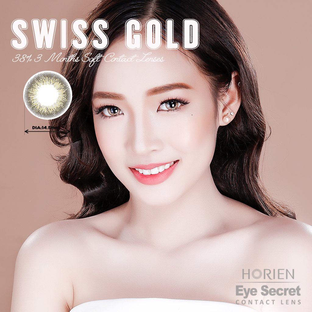 Kính áp tròng màu dùng 3 tháng Eye Secret Contact Lens - SWISS GOLD