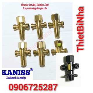 Tê chia,tê khoá,van chia nước,van giảm áp lực nước,van chia 2 đường nước inox 304 sơn tĩnh điện màu đen,mạ vàng cao cấp