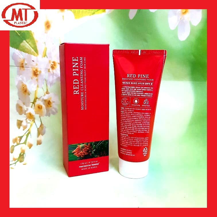 [auth] sữa rữa mặt tinh dầu thông đỏ Mersene beaute -Red Pine Moisture Cleansing Foan ( 170ml)