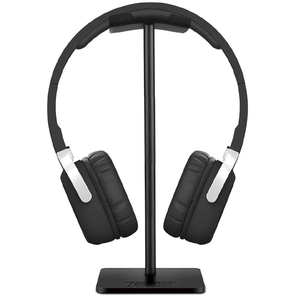 Headphone Stand Headset Holder New Bee Earphone Stand with Aluminum Supporting Bar Flexible Headrest ABS Solid Base for All Headphones Size