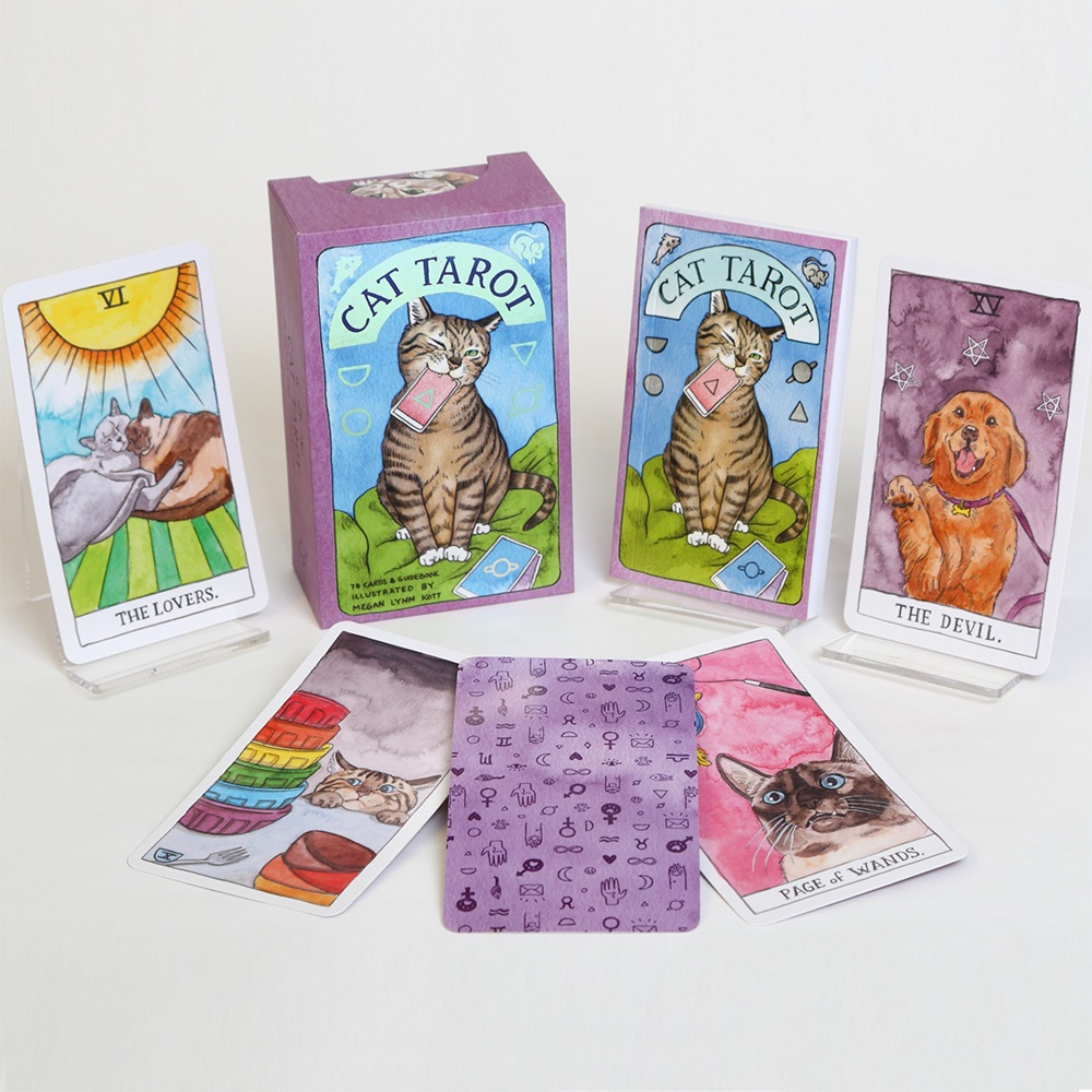 [Size Gốc] Bộ Bài Cat Tarot 78 Lá Bài Tặng Đá Thanh Tẩy S61