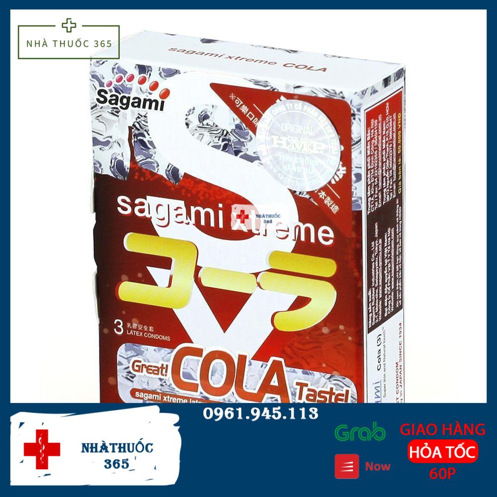Bao cao su Siêu mỏng Sagami Xtreme Cola - Hương Cola - Hộp 3 chiếc