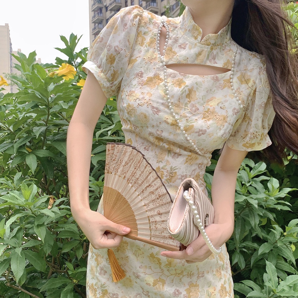 Đầm Sườn Xám Cách Tân Phong Cách Thời Trang Mới Dành Cho Nữ