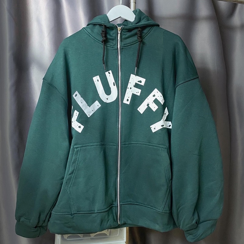 Áo Khoác Dây Kéo Nỉ Bông form rộng Fluffy vải dày, nặng tay (nam nữ mặc được)