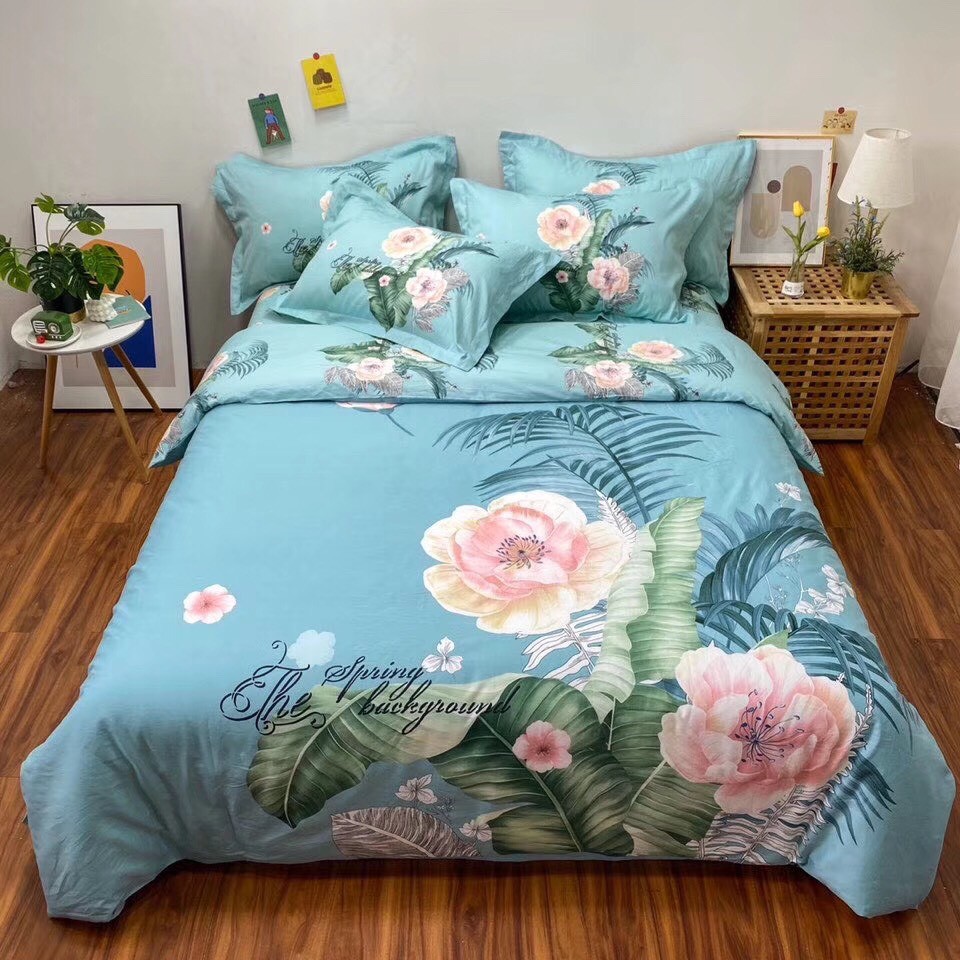 BỘ CHĂN GA GỐI COTTON OGANIC NHẬP KHẨU (FREE BO CHUN)