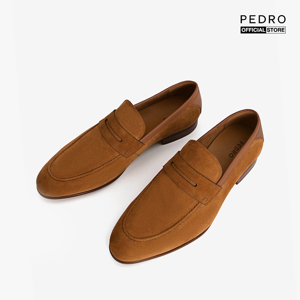 PEDRO - Giày tây nam mũi nhọn Textured Leather Penny PM1-46600079-22