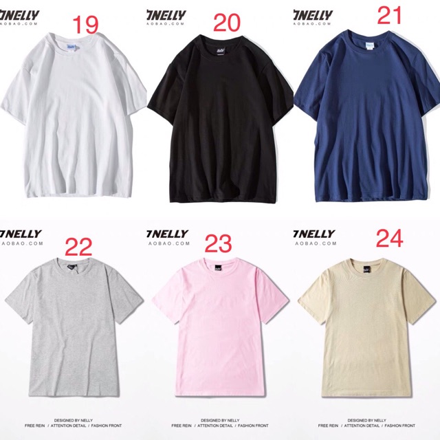[Mã 11FASHIONSALE1 giảm 10K đơn 50K] Áo phông Nelly trơn- bảng 26 màu trơn | BigBuy360 - bigbuy360.vn