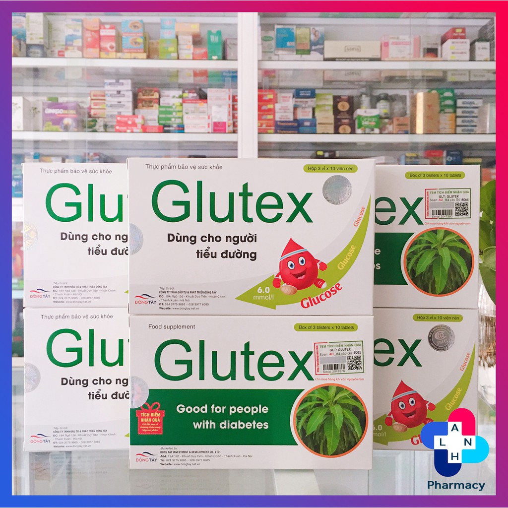 GLUTEX - Hỗ trợ hạ đường huyết, điều trị và ngăn ngừa biến chứng tiểu đường, đái tháo đường, mỡ máu cao.