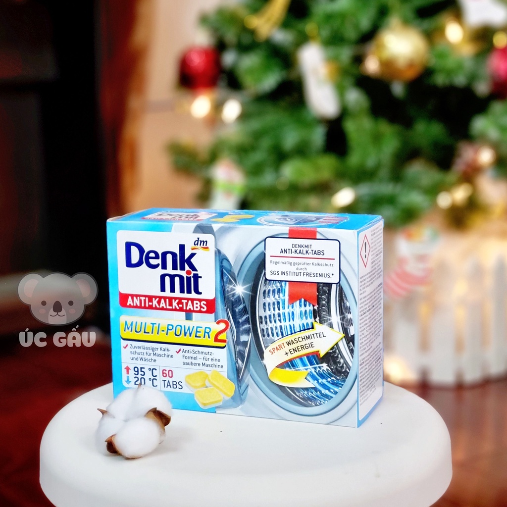Viên tẩy lồng giặt Denkmit nội địa Đức (hộp 60 viên)