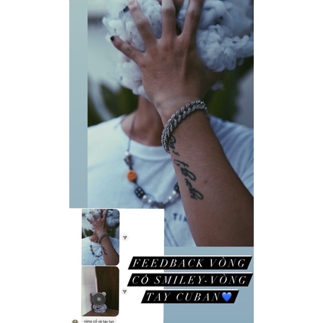 Vòng Tay Cuban, Vòng Tay Nam Nữ Đính Đá Phong Cách Hip Hop