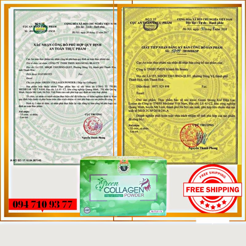 Diệp Lục collagen gree family development chính hãng