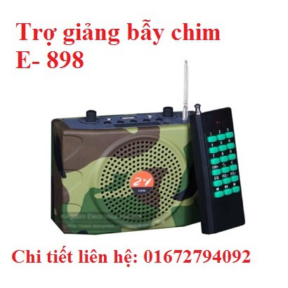 Loa trợ giảng bẫy chim E-898 điều khiển xa 1000m màu bộ đội