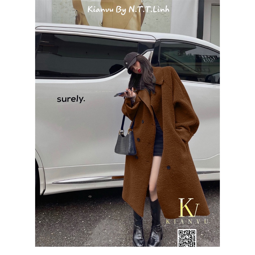Áo lông siêu hot kèm belt-Kianvu