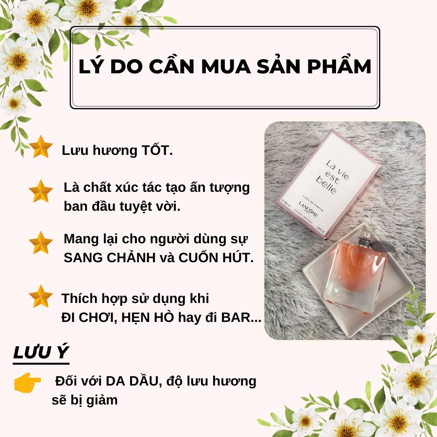 Nước hoa nữ La Vie Est Belle  nồng độ EDP dung tích 75ml - Hương thơm ngọt ngào quyến rũ sang trọng