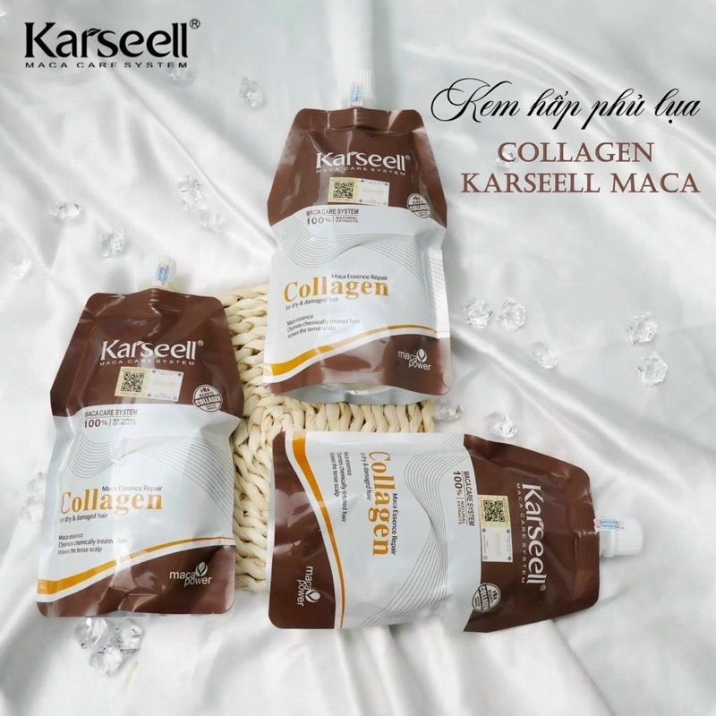 🌻RẺ VÔ ĐỊCH🌻 Ủ HẤP PHỦ LỤA COLLAGEN KARSEELL 500ML - PHỤC HỒI TÓC - HƯƠNG NƯỚC HOA