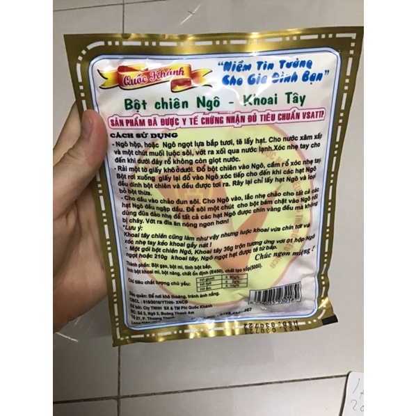 Bột chiên ngô - khoai tây gói 160g