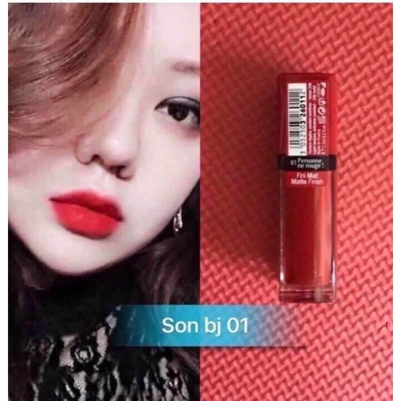 Son Bourjois velvet 01 đỏ tươi BJ