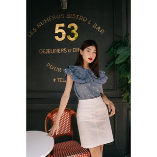 MINX - Áo String Tie Ruffle Blouse