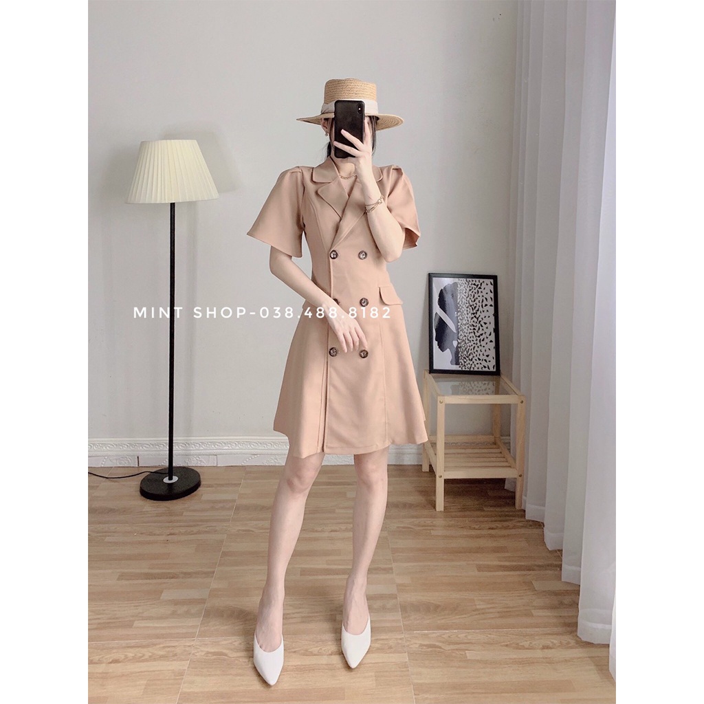 Váy Thiết Kế, Váy Cánh tiên Cổ Vest, Thiết Kế Tôn Dáng Váy Sang Xịn Mịn | BigBuy360 - bigbuy360.vn