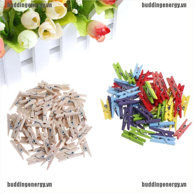 Bộ 50 Kẹp Gỗ Mini 25mm Trang Trí