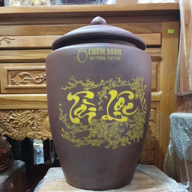 Hũ đựng gạo đất đỏ bát tràng đựng 20kg gạo | BigBuy360 - bigbuy360.vn