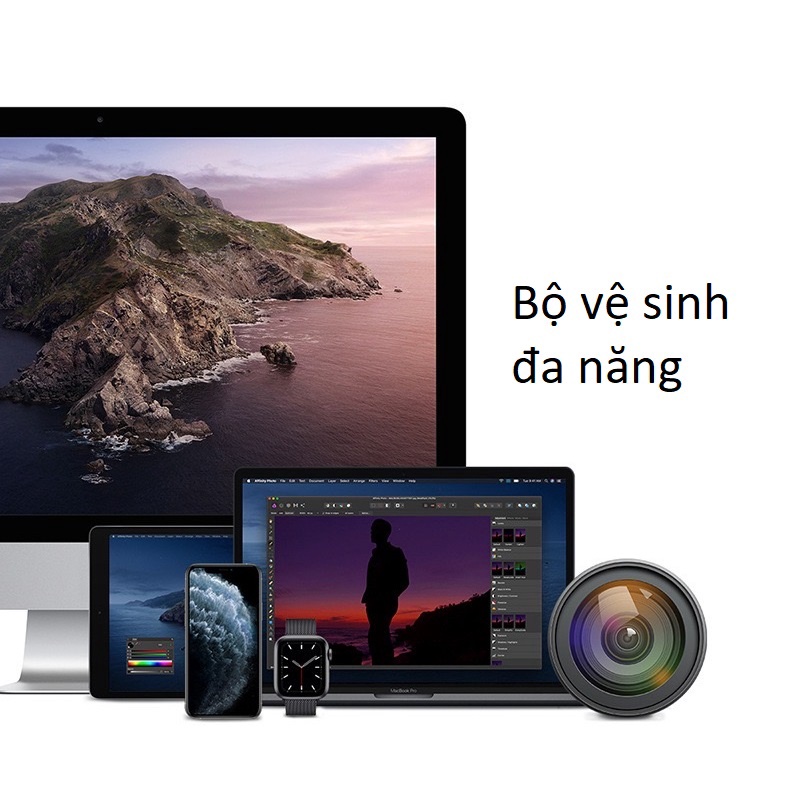 Bộ vệ sinh chuyên nghiệp JRC 9 món chuyên dụng cho vệ sinh máy ảnh laptop macbook đồng hồ appe watch, iPad