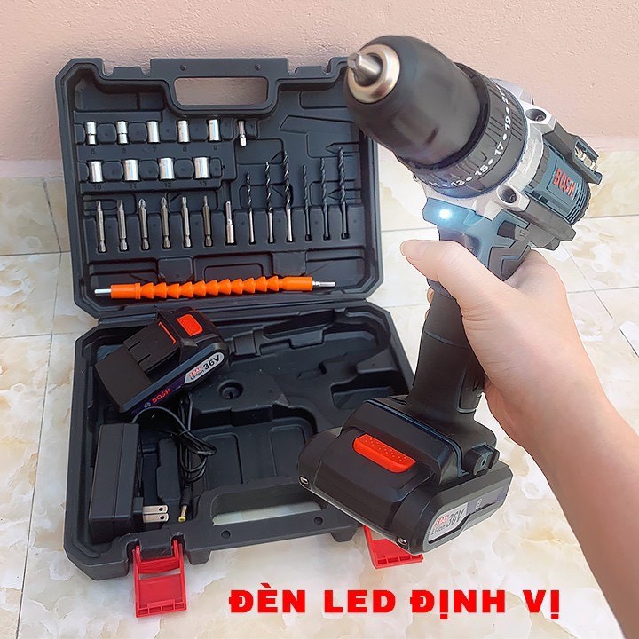 MÁY KHOAN PIN BẮT VÍT BOSCH 36V - 3 CHỨC NĂNG - ĐẦY ĐỦ ĐỒ NGHỀ - KHOAN TƯỜNG BẮN VÍT - LOẠI 1