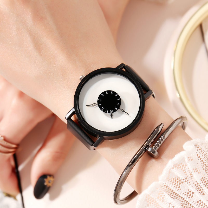 Đồng hồ thời trang nam nữ Mstianq MSD01 mặt số độc đáo, dây da êm tay, mặt to cá tính | BigBuy360 - bigbuy360.vn