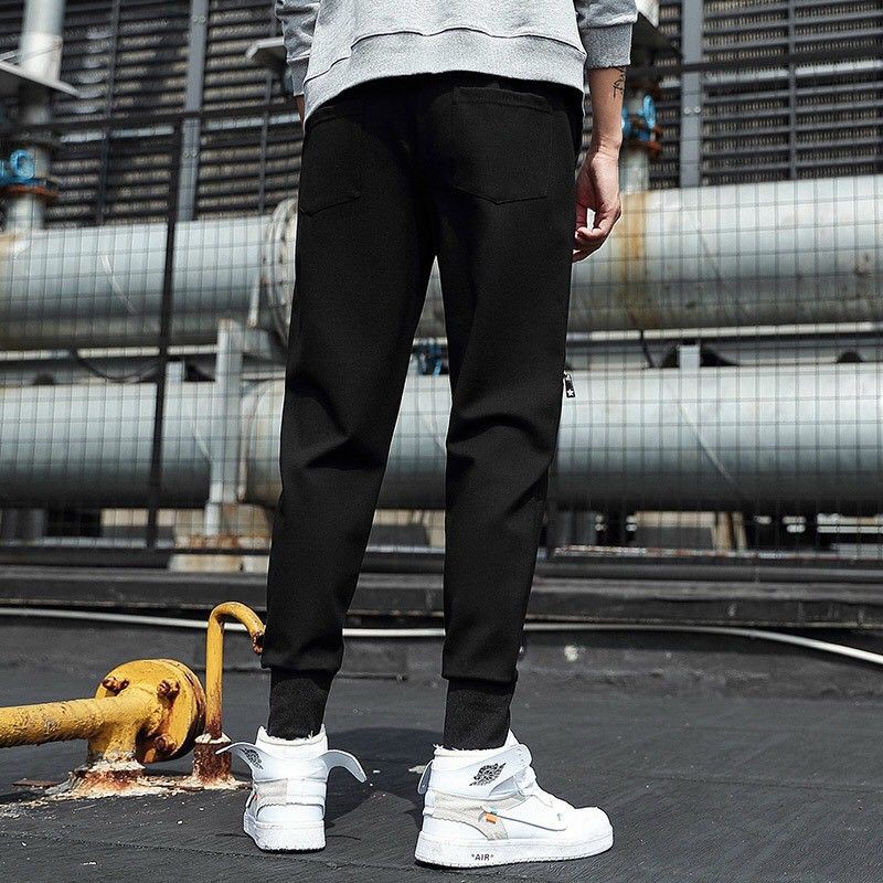 Quần kaki nam kiểu jogger khoá kéo 2 gối thời trang cá tính