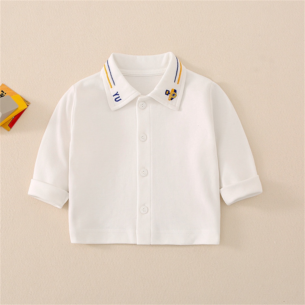 Áo sơ mi BEAR LEADER tay dài thắt cà vạt phong cách Anh Quốc thời trang xuân thu cho bé trai 1-5 tuổi