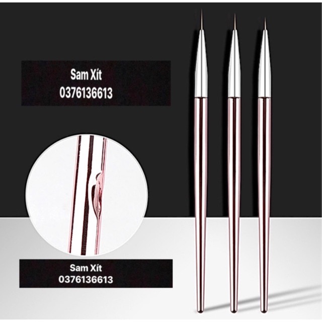 Bộ 3cây cọ nét cao cấp nét siêu mảnh lông cực mềm 3size.