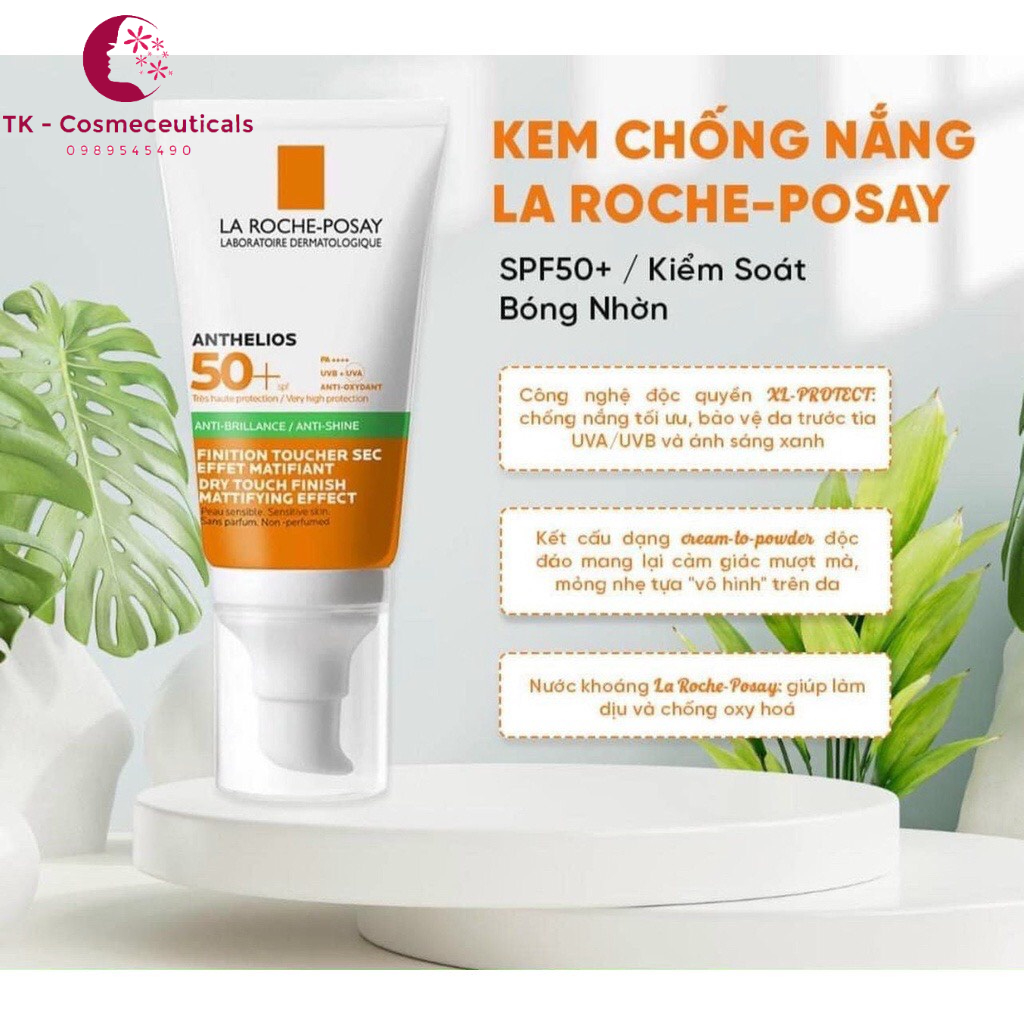 Kem Chống Nắng La Roche Posay Anthelios Gel Cream SPF 50+ Cho Da Dầu, Giảm Bóng Nhờn - 50ml