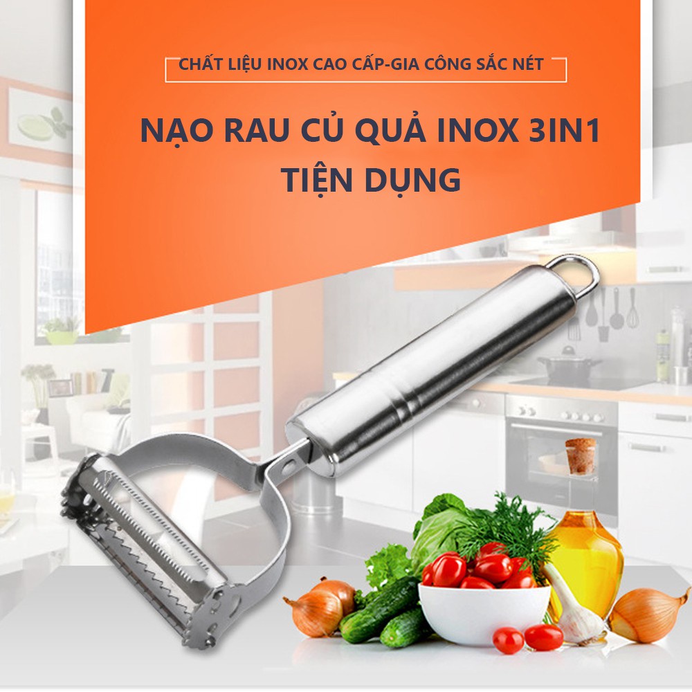 Nạo rau củ hoa quả đa năng tiện ích 3 in 1