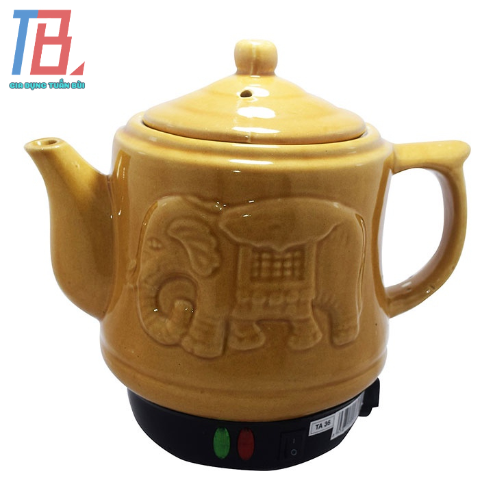 Ấm sắc thuốc Trường An TA36 dung tích 3.2L công suất 420W, tặng kèm vòng sứ - Màu ngẫu nhiên - Chính Hãng BH 12 tháng