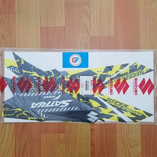 Tem zin Satria 150 Fi 2019 vàng đen