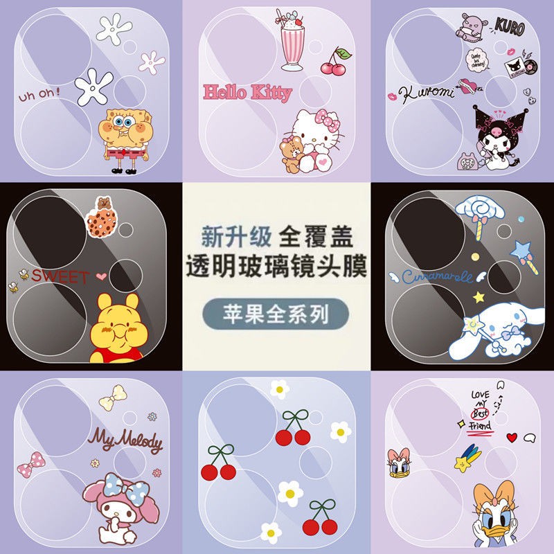 Ốp điện thoại trong suốt họa tiết hoạt hình melody dễ thương bảo vệ ống kính máy ảnh toàn diện cho Apple 12 iphone13