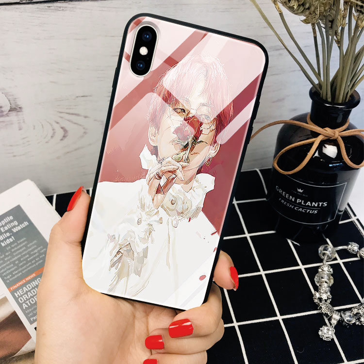 Ốp Lưng Kính In Hình BTS RM IDOL CONCEPT PHOTOSHOOT KIRABRANDS Cho Iphone 12 11 Pro Max Xs Max Xr Xs 7 8 Plus Se