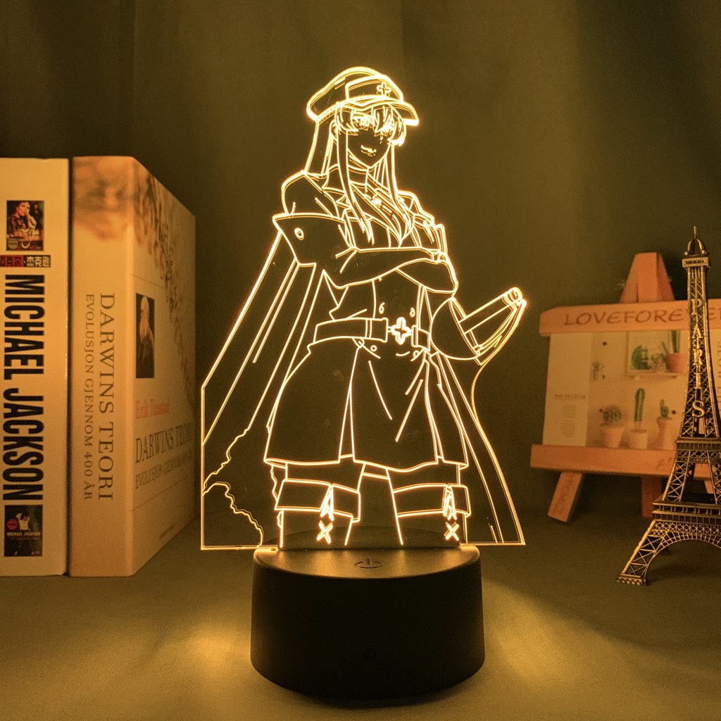 Đèn LED 3d Hình Anime Akame Ga Kill Esdeath Quà Tặng Sinh Nhật